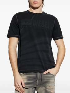 Laser Faded Logo Tee - Black