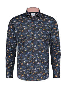 Mens Clothing: Aeroplanes L/S Shirt - Navy