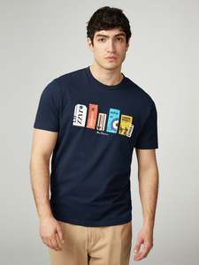 Mens Clothing: Tour Tickets Tee - Dark Navy