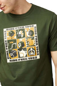 Mens Clothing: Trippy Helmets Tee - Camouflage