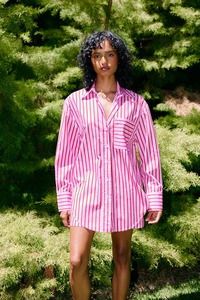 Aston Studio: Buddy Shirt - Magenta Stripe