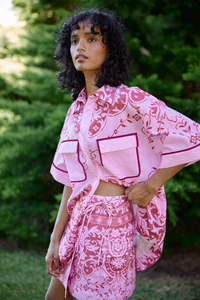 Aston Studio: May Wrap Skirt - Magenta