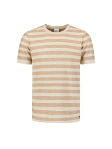 Crewneck Tee w/Stripes - Mustard