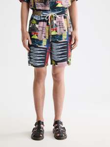 Mens Shorts: Fave Regular Fit Short - Art Dept Collage