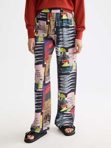 Gia Mid Rise Pant - Art Dept Collage
