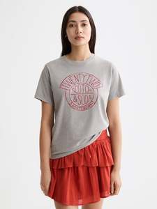 Washed Regular Fit Tee - Grey Melange