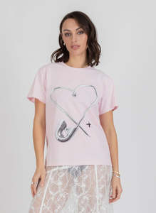 Frankie Tee - Pinned Heart - Soft Pink