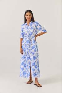 Tuesday Label: Nicola Dress - Blue Rose