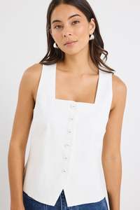 New: Viaduct Sleevess Vest Top - Ivory