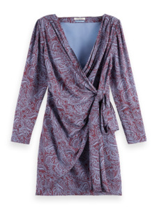 Scotch Soda: Jacquard Knotted Dress - Blue Mountain Paisley