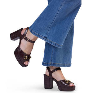 Kathryn Wilson: Miranda Heel - Chocolate Croc