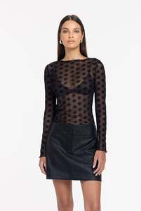 Gigi Top - Black Daisy