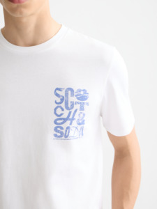 Left Chest Artwork Logo tee - Bright White