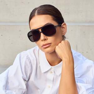 Womens Eyewear: Bang Bang - Matte Black w. Matte Black Metal/Black Lens