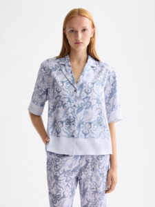 Scotch Soda: Printed SS Shirt - Dancer Lavender