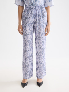 Scotch Soda: Gia Mid Rise Wide Leg Pant - Dancer Lavender