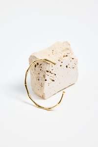 Bamboo Gold Cuff Bangle