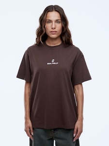 Womens Tee Shirts: Lexi Logo Tee - Mocha