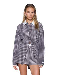 Astra LS Shirt - White Plaid