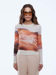 New: Daisy LS Top - Autumn Leaf Print