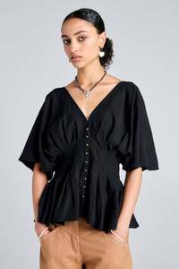 Karen Walker: Florence Top - Black