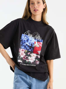 Womens: Bloom Tee - Vintage Black