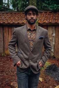 Pique Blazer - Chocolate Brown