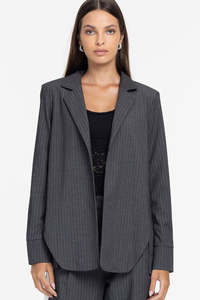 Blak: Forever Mine Jacket - Grey Pinstripe