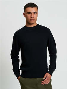 Ben Sherman: Textured Front Crew - Black