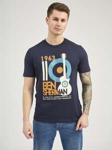 Ben Sherman: Mod Guitar Poster Tee - Dark Navy