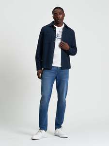 Ben Sherman: Brushed Herringbone Overshirt - Dark Green