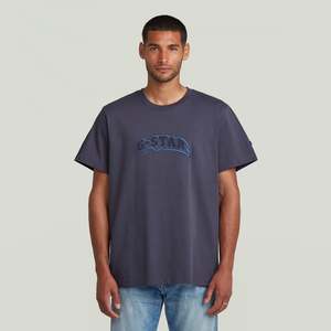 Mens T Shirts: Patches Loose Tee - India Ink