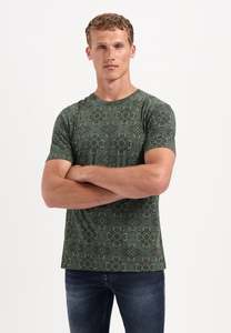 Crewneck Allover Printed Tee - Dark Green