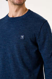 Garcia LS Cotton Jumper - Deep Ink