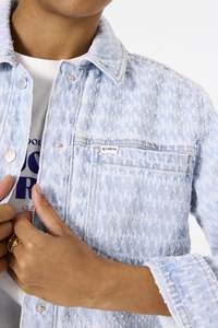 Patterned Denim Jacket - Light Used