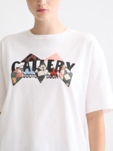 Scotch Soda: Elevated Artwork Loose Fit - Bright White