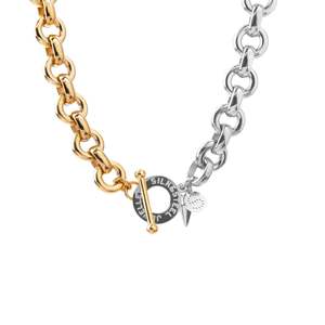 Jewellery: Heirloom Two Tone Necklace - Silver/Gold