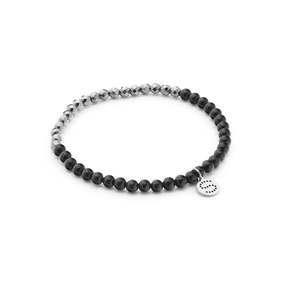Party At The Front Bracelet - Black/Silver