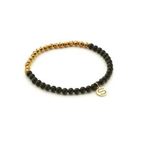 Party At The Front Bracelet - Black/Gold