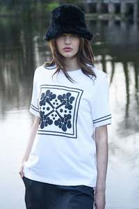 Womens Tee Shirts: Branches Of Beauty - White