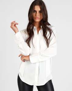 Storm: Tie Tuxedo Shirt - White