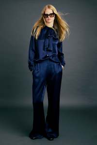 Pants 1: Palazzo Lounge Pants - Royal Navy