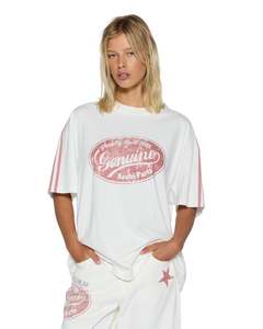 Ksubi Womens: Genuine Boyfriend S/S Tee - Vintage White