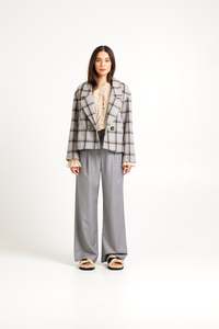 Tuesday Label: Emma Jacket - Silver Check