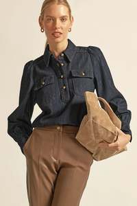 Resonate Top - Dark Denim