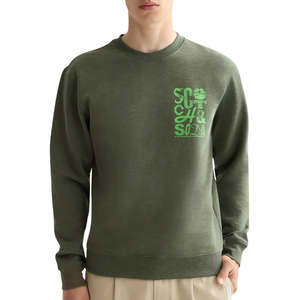 New Mens: Left Chest Logo Sweatshirt - Thyme