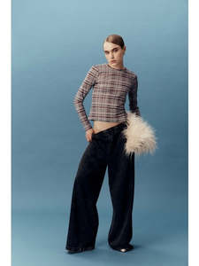 Ena Pelly: Bella LS Top - Faded Check