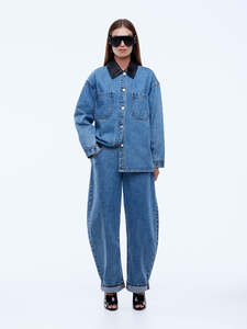 Ena Pelly: Prue Overshirt - Mid Indigo