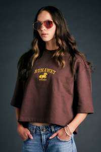 Runaway Academy Top - Chocolate/Gold