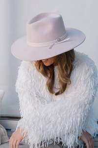 Tessa Wool Panama Hat - Pink